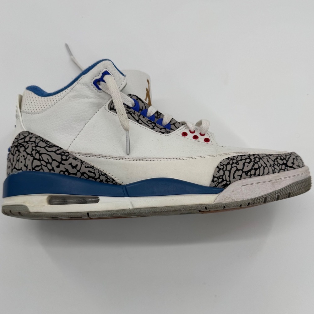Jordan 3 Retro Wizards Mens White Blue CU1110-010 Elephant Print - Picture 3 of 10